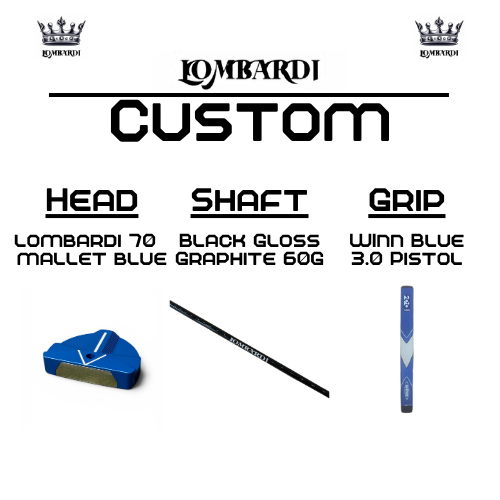 Lombardi Golf Custom Blue 70 Mallet Golf Putter