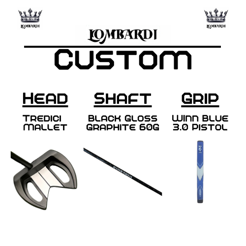 Lombardi Golf Custom Black Tredici Mallet Golf Putter