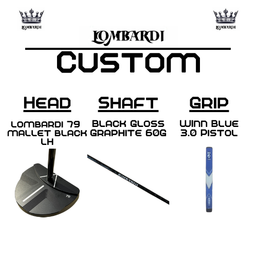 Lombardi Golf Custom Black 79 Mallet Left-Handed Golf Putter