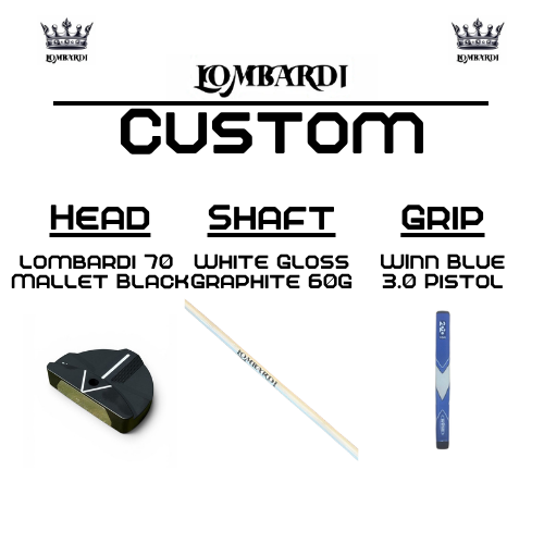 Lombardi Golf Custom Black 70 Mallet Golf Putter