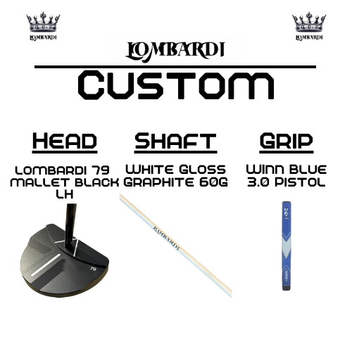 Lombardi Golf Custom Black 79 Mallet Left-Handed Golf Putter