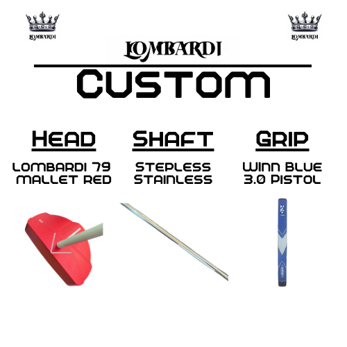 Lombardi Golf Custom Red 79 Mallet Golf Putter