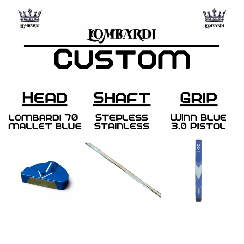 Lombardi Golf Custom Blue 70 Mallet Golf Putter