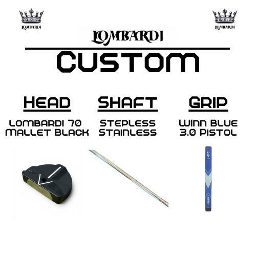 Lombardi Golf Custom Black 70 Mallet Golf Putter