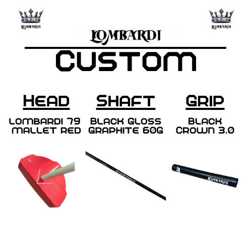Lombardi Golf Custom Red 79 Mallet Golf Putter