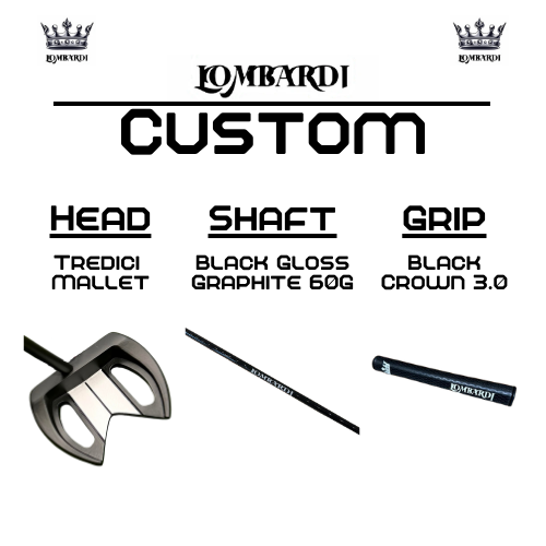 Lombardi Golf Custom Black Tredici Mallet Golf Putter