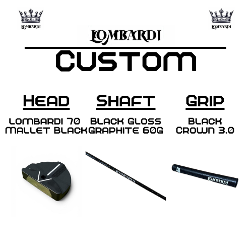 Lombardi Golf Custom Black 70 Mallet Golf Putter