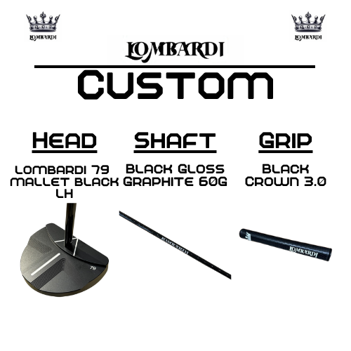 Lombardi Golf Custom Black 79 Mallet Left-Handed Golf Putter
