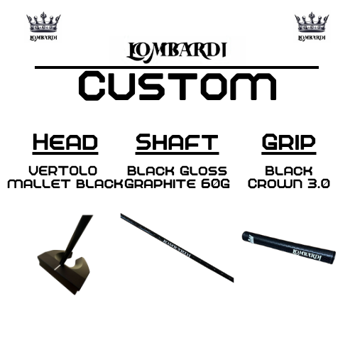 Lombardi Golf Custom Black Vertolo Mallet Golf Putter