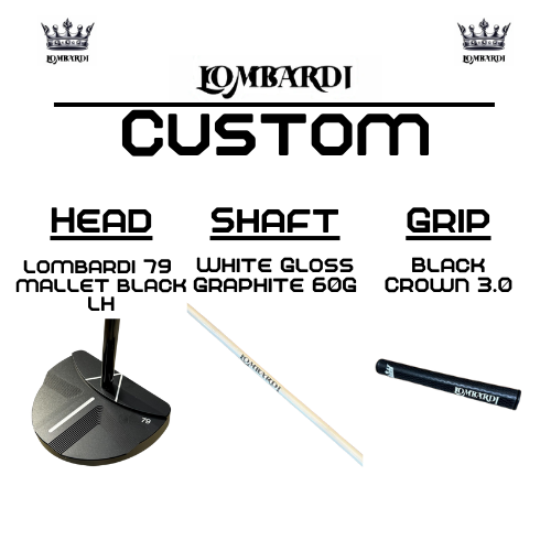 Lombardi Golf Custom Black 79 Mallet Left-Handed Golf Putter