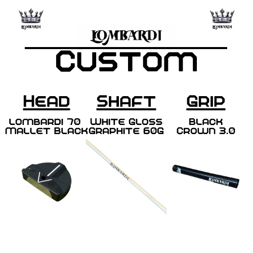 Lombardi Golf Custom Black 70 Mallet Golf Putter