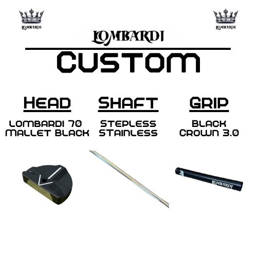 Lombardi Golf Custom Black 70 Mallet Golf Putter