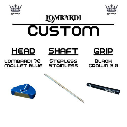 Lombardi Golf Custom Blue 70 Mallet Golf Putter