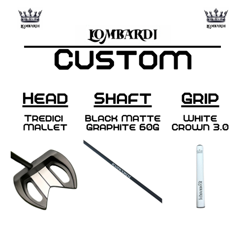 Lombardi Golf Custom Black Tredici Mallet Golf Putter