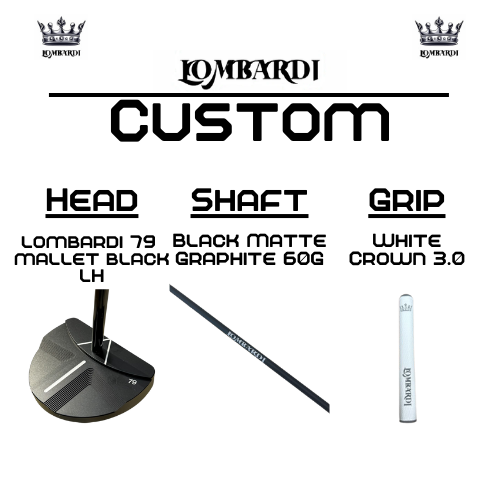 Lombardi Golf Custom Black 79 Mallet Left-Handed Golf Putter