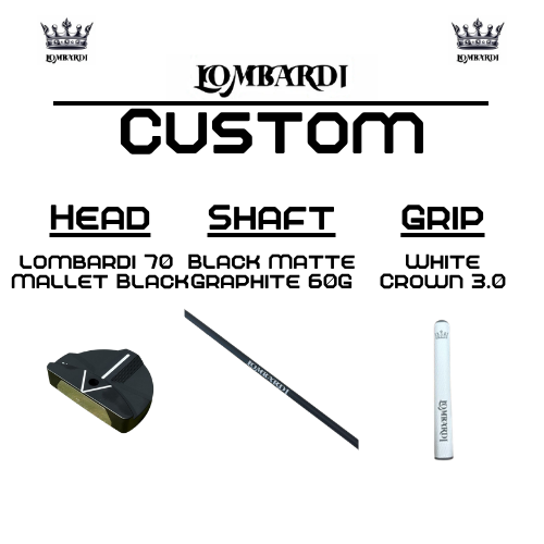 Lombardi Golf Custom Black 70 Mallet Golf Putter