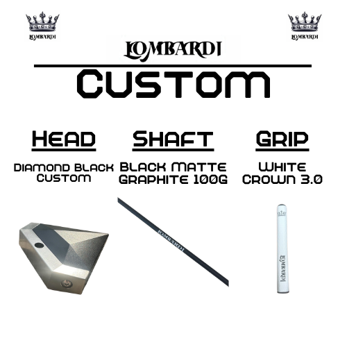 Putter de golf Lombardi Golf Custom Black Diamond Mallet