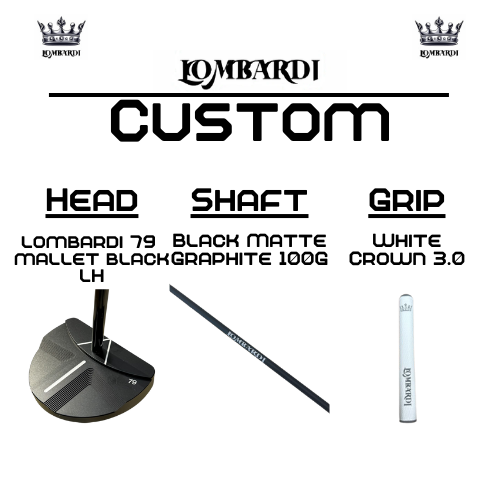 Lombardi Golf Custom Black 79 Mallet Left-Handed Golf Putter