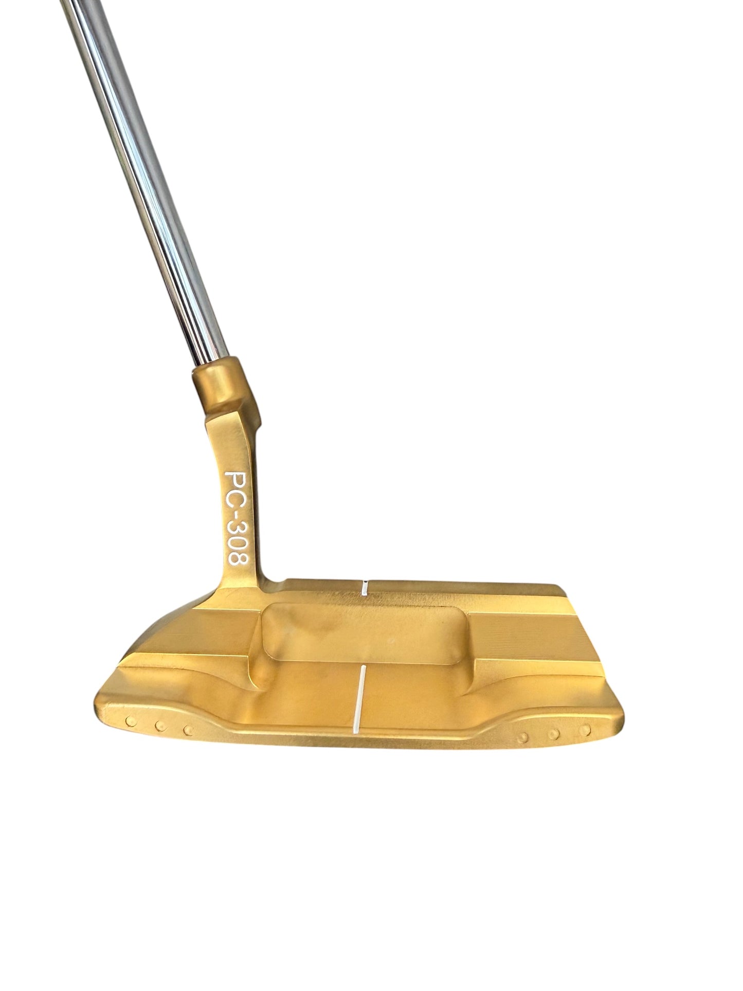 Lombardi Golf PC-308 Doublewide Blade Golf Putter - Gold