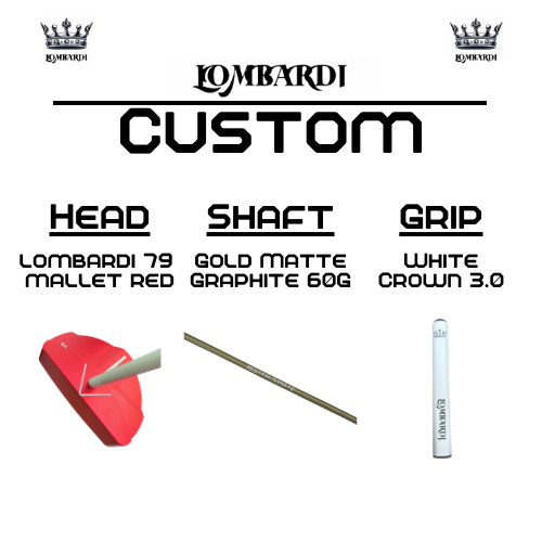 Lombardi Golf Custom Red 79 Mallet Golf Putter