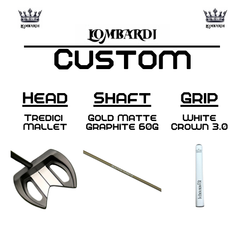 Lombardi Golf Custom Black Tredici Mallet Golf Putter