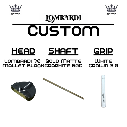 Lombardi Golf Custom Black 70 Mallet Golf Putter